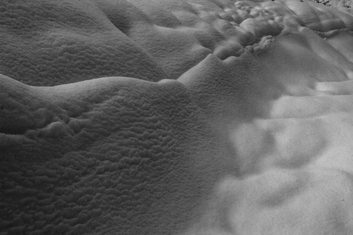 Snow Patterns outside Cootapatamba hut 1, AAWT - Cootapatamba Hut, Kosciuszko National Park