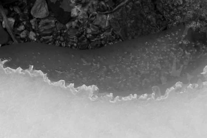 Ice Patterns in a Frozen Pond, AAWT - Cootapatamba Hut, Kosciuszko National Park