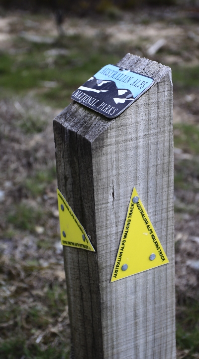 The first AAWT Marker, AAWT Mt Skene 