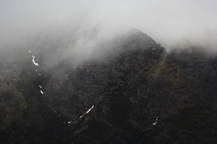 Crosscut Saw Obscured by clouds, AAWT Near Vallejo Gantner Hut