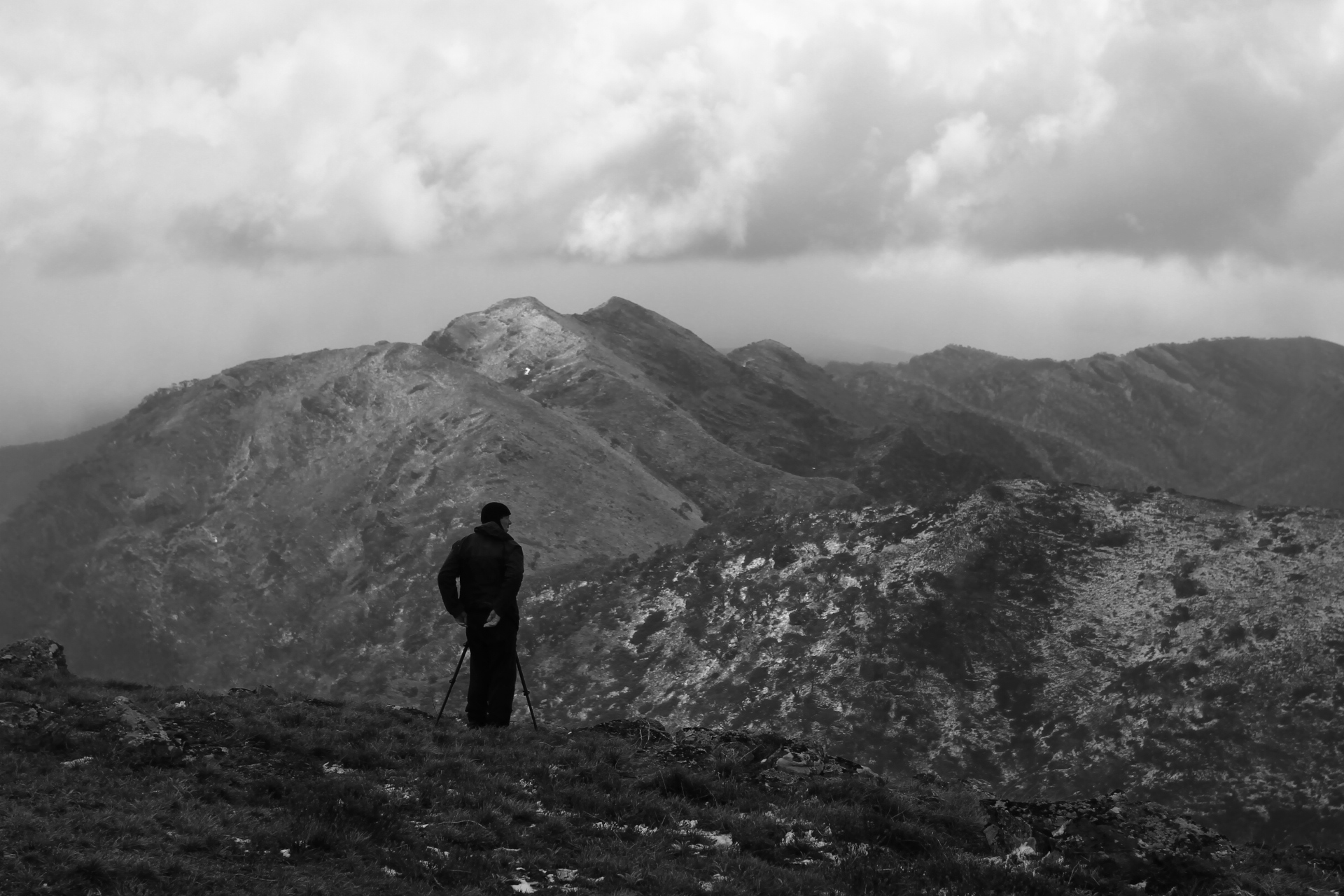 Fellow Landscape Photographer on Mt Howitt, AAWT Mt Howitt